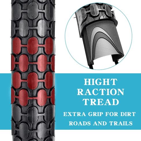 2 Pack 24"x2.125" Inch Cruiser Bike Tire White/Black Wall Pair Replacement Bicycle Tires with Levers and with or Without Inner Tubes in Kuwait