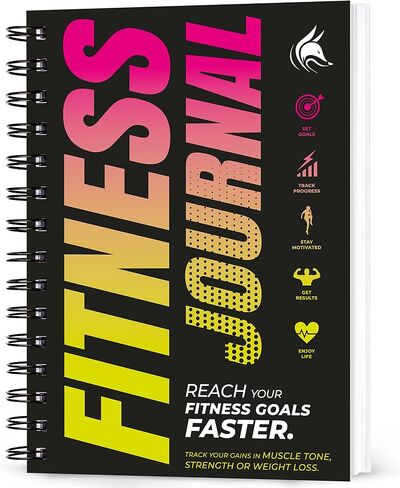 Clever Fox Fitness Journal Workout Log Book - Daily Fitness Planner Workout Journal for Women and Men. Spiral-Bound, Laminated Cover, Thick Pages, A5 (Pink & Dark Purple) in Saudi Arabia