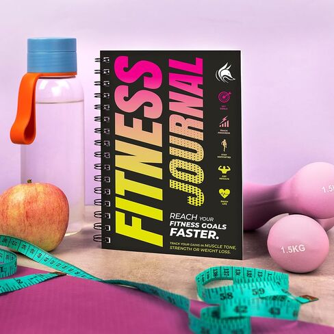 Clever Fox Fitness Journal Workout Log Book - Daily Fitness Planner Workout Journal for Women and Men. Spiral-Bound, Laminated Cover, Thick Pages, A5 (Pink & Dark Purple) in Saudi Arabia