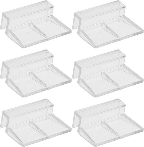 6 قطعة لون واضح الاكريليك حوض للأسماك غطاء زجاجي كليب حامل الدعم ، 6 مللي متر in Kuwait