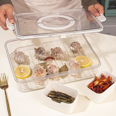 Divided Serving Tray with Handle, 8 Compartments Snack Box for Candy, Nuts, Cookies, Fruit, Snacks, Party Favor, Wedding, Home Decor in Saudi Arabia