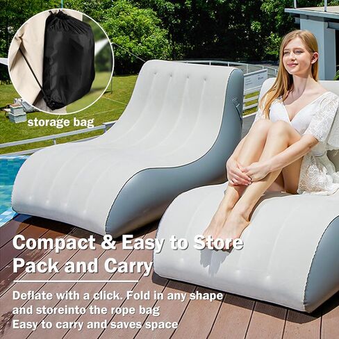 أريكة ذاتية النفخ، سرير تخييم محمول سريع التضخم مع حقيبة حمل - صغير الحجم وخفيف الوزن للمغامرات الخارجية in Kuwait