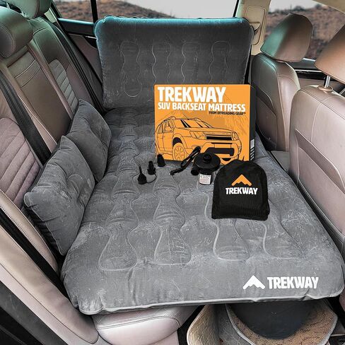 مرتبة هوائية قابلة للنفخ للمقعد الخلفي لسيارات الدفع الرباعي من Offroading Gear مع غرف جانبية - سرير تخييم للسيارة - لـ 4Runner، Outback، Forester، Cherokee، RAV4، إلخ. من Trekway in Kuwait