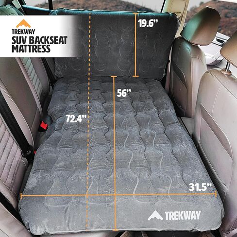 مرتبة هوائية قابلة للنفخ للمقعد الخلفي لسيارات الدفع الرباعي من Offroading Gear مع غرف جانبية - سرير تخييم للسيارة - لـ 4Runner، Outback، Forester، Cherokee، RAV4، إلخ. من Trekway in Kuwait