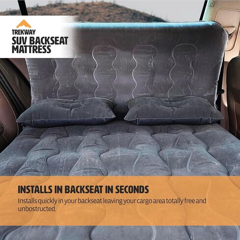 مرتبة هوائية قابلة للنفخ للمقعد الخلفي لسيارات الدفع الرباعي من Offroading Gear مع غرف جانبية - سرير تخييم للسيارة - لـ 4Runner، Outback، Forester، Cherokee، RAV4، إلخ. من Trekway in Kuwait