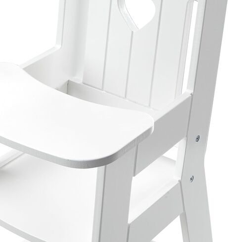 Melissa & Doug Mine to Love Wooden Play High Chair for Dolls, -Stuffed Animals - White (18H x 8W x 11D Assembled) in Saudi Arabia