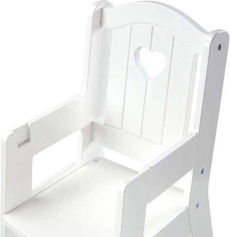 Melissa & Doug Mine to Love Wooden Play High Chair for Dolls, -Stuffed Animals - White (18H x 8W x 11D Assembled) in Saudi Arabia