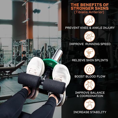 Lifepro Tib Bar - قضيب Tibialis لتدريب قوة الكاحل والساق، آلة تدريب الساق Tibialis Trainer Tibia Dorsi لسيقان أقوى - تناسب لوحات الوزن الأولمبية مقاس 2 بوصة، معدات التمرين الأمامية Tibialis in Kuwait