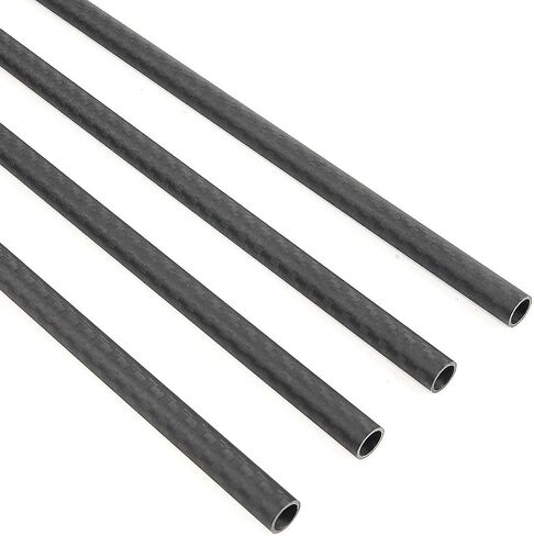 4pcs 16mm Carbon Fiber Tube 16mmx14mmx330mm,6/8/10/12/14mm Available, 3K roll Wrapped Twill Matte Finish in Saudi Arabia