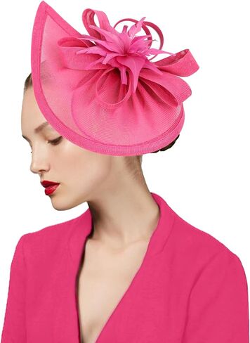 Dressfan الفاسناتور قبعة المرأة خوذة خمر 20s 50s اكسسوارات عقال ل كنتاكي ديربي/زفاف/كوكتيل/حفلة الشاي in Kuwait
