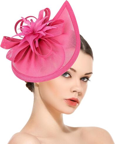 Dressfan الفاسناتور قبعة المرأة خوذة خمر 20s 50s اكسسوارات عقال ل كنتاكي ديربي/زفاف/كوكتيل/حفلة الشاي in Kuwait