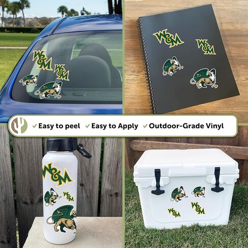 Desert Cactus College of William & Mary Tribe W&M Stickers Vinyl Decals Laptop Water Bottle Car Scrapbook T1 (Type 1-1) in Saudi Arabia