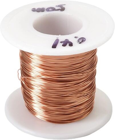 Heyiarbeit 27 AWG سلك مغناطيسي مطلي بالمينا سلك نحاسي مطلي بالمينا سلك لف مغناطيسي 164 قدم 0.0138 بوصة تصنيف درجة حرارة القطر 180 درجة مئوية ملف مغناطيسي للمحركات والمحولات والمحاثات in Kuwait