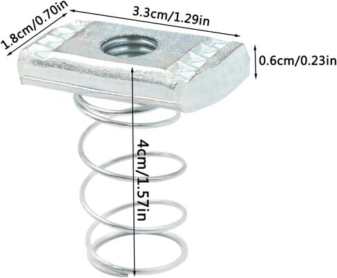 صواميل مشقوقة، Yucool 3/8-16 صواميل قناة زنبركية مع صواميل زنبركية مطلية بالزنك للاستخدام مع قناة تبختر (15 عبوة) in Kuwait