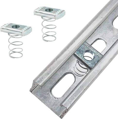 صواميل مشقوقة، Yucool 3/8-16 صواميل قناة زنبركية مع صواميل زنبركية مطلية بالزنك للاستخدام مع قناة تبختر (15 عبوة) in Kuwait