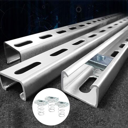 صواميل مشقوقة، Yucool 3/8-16 صواميل قناة زنبركية مع صواميل زنبركية مطلية بالزنك للاستخدام مع قناة تبختر (15 عبوة) in Kuwait