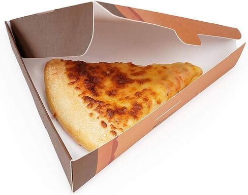 علب شرائح بيتزا من Restaurantware Eco Pie مقاس 9.3 × 10.3 × 1.8 بوصة، 100 حاوية شرائح بيتزا صدفية - قفل تبويب مقاوم للدهون، صناديق بيتزا فردية من الورق الأبيض لأكشاك المطاعم والمقاهي in Saudi Arabia