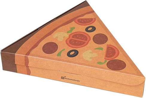 علب شرائح بيتزا من Restaurantware Eco Pie مقاس 9.3 × 10.3 × 1.8 بوصة، 100 حاوية شرائح بيتزا صدفية - قفل تبويب مقاوم للدهون، صناديق بيتزا فردية من الورق الأبيض لأكشاك المطاعم والمقاهي in Saudi Arabia