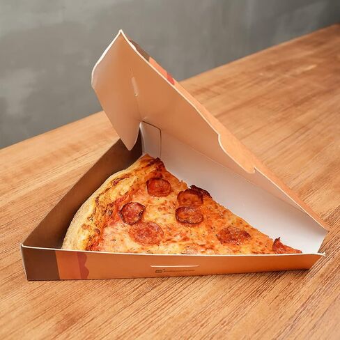 علب شرائح بيتزا من Restaurantware Eco Pie مقاس 9.3 × 10.3 × 1.8 بوصة، 100 حاوية شرائح بيتزا صدفية - قفل تبويب مقاوم للدهون، صناديق بيتزا فردية من الورق الأبيض لأكشاك المطاعم والمقاهي in Saudi Arabia
