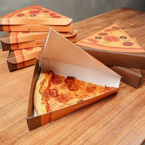 علب شرائح بيتزا من Restaurantware Eco Pie مقاس 9.3 × 10.3 × 1.8 بوصة، 100 حاوية شرائح بيتزا صدفية - قفل تبويب مقاوم للدهون، صناديق بيتزا فردية من الورق الأبيض لأكشاك المطاعم والمقاهي in Saudi Arabia