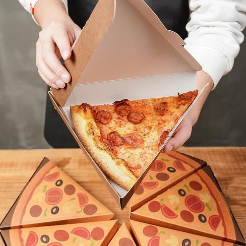 علب شرائح بيتزا من Restaurantware Eco Pie مقاس 9.3 × 10.3 × 1.8 بوصة، 100 حاوية شرائح بيتزا صدفية - قفل تبويب مقاوم للدهون، صناديق بيتزا فردية من الورق الأبيض لأكشاك المطاعم والمقاهي in Saudi Arabia