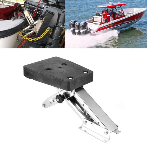Outboard Motor Mount , Fydun Boat Motor Stand Bracket 304 Stainless Steel 25HP 110 lbs Replace for 2‑Stroke Outboard Engine in Saudi Arabia