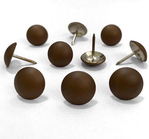Let's Decorate 100PCS D16mm/0.63" Antique Black Upholstery Tacks, Passed Salt Spray Test for Outdoor Use, Garden Metal Thumb Tacks, Home DIY Decorative Nail Heads Nails (100, 16mm Antique Black) in Saudi Arabia