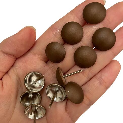 Let's Decorate 100PCS D16mm/0.63" Antique Black Upholstery Tacks, Passed Salt Spray Test for Outdoor Use, Garden Metal Thumb Tacks, Home DIY Decorative Nail Heads Nails (100, 16mm Antique Black) in Saudi Arabia