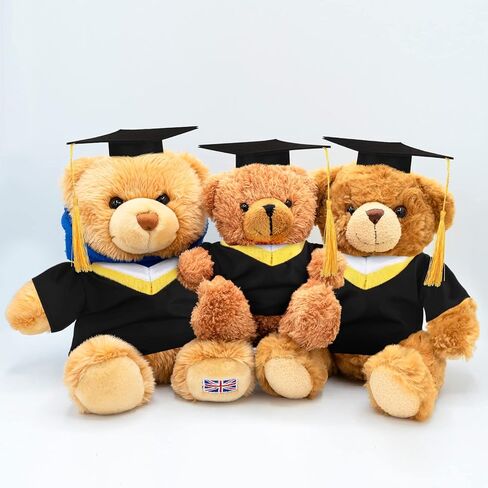 4 Sets Graduation Bear Clothes Cap and Gown Outfit Fits Stuffed Animal Make Your Own Graduation Plush Build Bear Cloth with Graduation Cap and Diploma Fit 8-13 Inch Bear (Classic) in Saudi Arabia