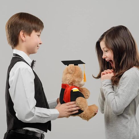 4 مجموعات من ملابس التخرج على شكل دب وملابس تناسب الحيوانات المحشوة، اصنع بنفسك قطعة قماش دب فخمة للتخرج مع قبعة تخرج ودبلوم مناسب لدب مقاس 8-13 بوصة (كلاسيكي) in Kuwait