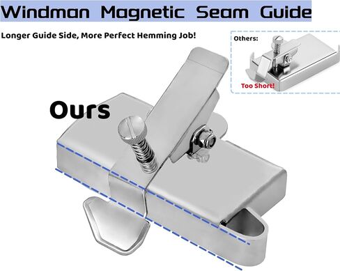 مجموعة دليل التماس المغناطيسي لآلة الخياطة، جانب دليل أطول مطور مع مشبك لاستخدام حاشية القماش في آلة الخياطة in Kuwait
