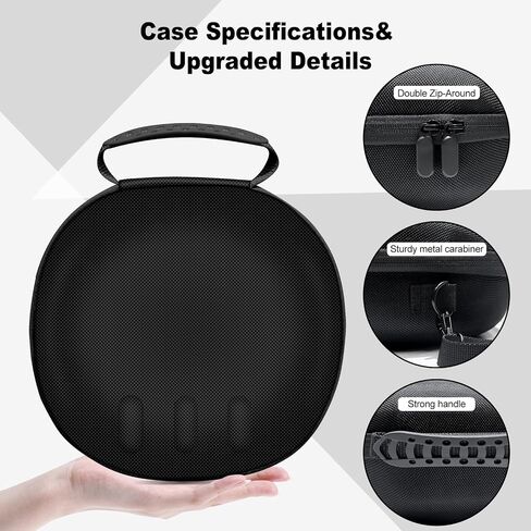 Hard Case Compatible with Meta Oculus Quest 3 VR Gaming Headset&Touch Controllers,Waterproof Shockproof Carrying Bag with Mesh Pocket for Travel and Home Storage Case (Black) in Saudi Arabia