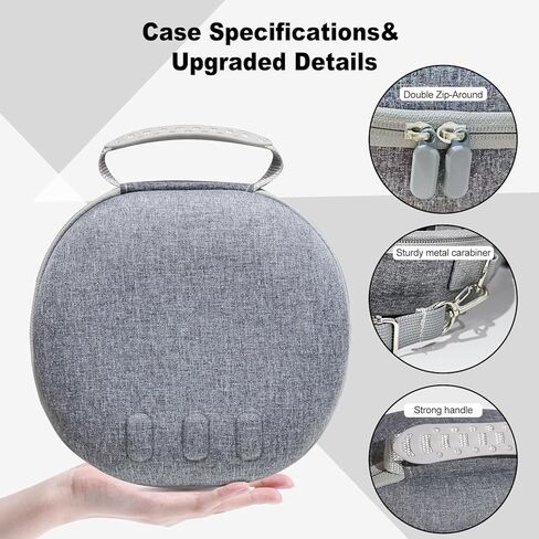 Hard Case Compatible with Meta Oculus Quest 3 VR Gaming Headset&Touch Controllers,Waterproof Shockproof Carrying Bag with Mesh Pocket for Travel and Home Storage Case (Black) in Saudi Arabia