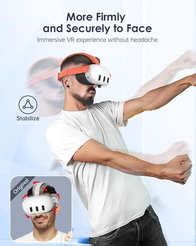 Straps Compatible for Quest 3 Head Strap for Meta Quest 3 Headstrap Solid Comfortable vr Accesssories Elite Straps - Elemental Blue in Saudi Arabia