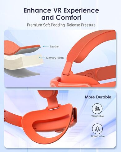 Straps Compatible for Quest 3 Head Strap for Meta Quest 3 Headstrap Solid Comfortable vr Accesssories Elite Straps - Elemental Blue in Saudi Arabia