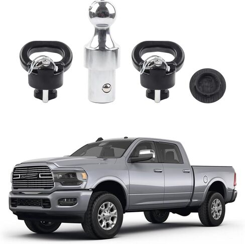 Dasbecan 60638 Gooseneck Ball Safety Chain Kit Gooseneck Hitch Kit 38000 lbs 2-5/16-Inch Compatible with 2013-2023 Ram 2500 3500 in Saudi Arabia