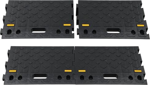 BISupply Rubber Curb Ramp 4 Inch Rise Wedge Set - 2pk Car Ramps Interlocking Curb Ramps for Driveway and Sidewalk in Saudi Arabia