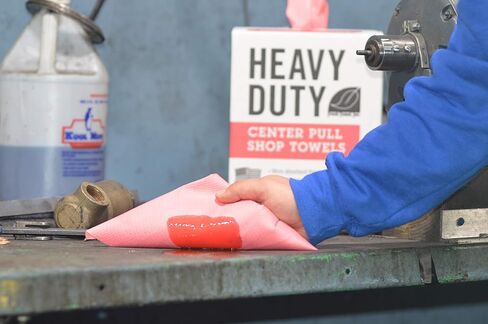 Fresh Towel Heavy Duty Center Pull Shop Towel Rags for Cleaning- (1 Box of 160 Sheets) Disposable Cleaning Towels - 9 x 12 inches - FT800 (Red) in Saudi Arabia
