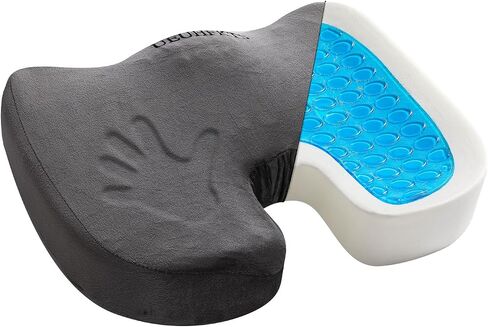 Seat Cushion Gel Enhanced Seat Cushion Office Chair Cushions Car Seat Cushion Cushion for Tailbone Pain Office Chair Car Seat Cushion Sciatica & Back Pain Relief (Black+Gel) in Saudi Arabia