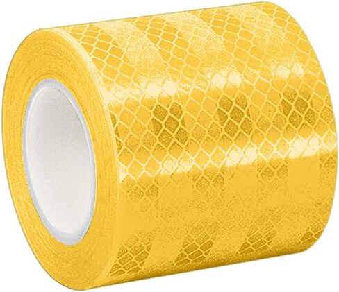 3M 3431 شريط عاكس منشوري صغير أصفر - 0.125 بوصة × 15 قدم. بكرة شريط لاصق غير معدني. شريط الأمان in Kuwait