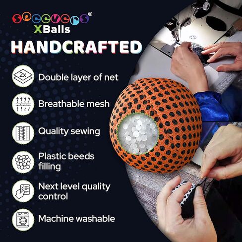 مجموعة كرات اللعب الاحترافية: ناعمة ومتينة وغير قابلة للانزلاق للمبتدئين والمحترفين - متعة داخلية وخارجية، وتنمية المهارات وتخفيف التوتر - 3 عبوات مع حقيبة حمل in Kuwait