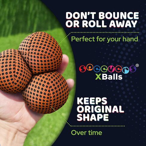 مجموعة كرات اللعب الاحترافية: ناعمة ومتينة وغير قابلة للانزلاق للمبتدئين والمحترفين - متعة داخلية وخارجية، وتنمية المهارات وتخفيف التوتر - 3 عبوات مع حقيبة حمل in Kuwait