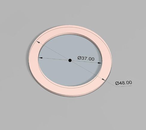 حشية نحاسية Conflat (CF) 2.75 بوصة 2-3/4 بوصة CF35، حشية تفريغ عالية، حشية CF-35 UHV (عبوة من 5 قطع) in Saudi Arabia