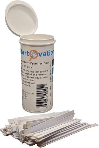 Hydrogen Peroxide H2O2 Test Strips, Low Level, 0-100 ppm [Vial of 100 Strips] in Saudi Arabia
