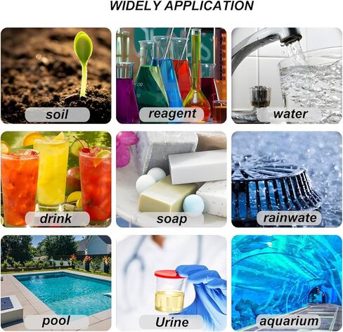 4 Pack pH Test Strips Universal pH 1-14 Test Paper Litmus Test Paper 320 Strips for Saliva Urine Water Soil and Chemistry Experiments in Kuwait