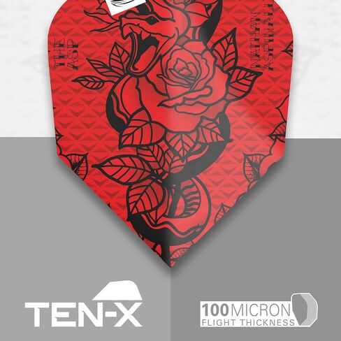 Target Darts Nathan Aspinall Ink Design Ten-X Dart Flights - مجموعة من 3 مجموعات (9 في المجموع) in Saudi Arabia