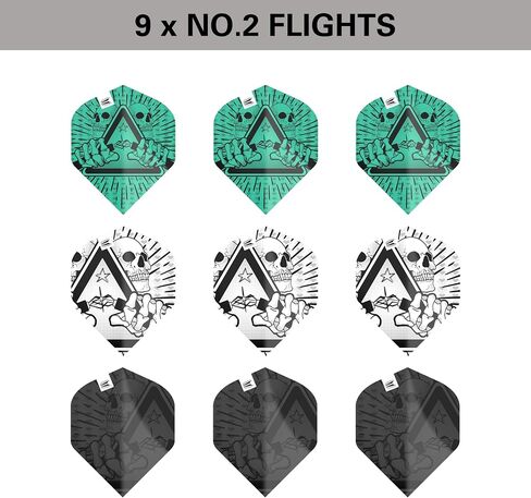 تصميم Target Rob Cross Ink رقم 2 Dart Flights - 3 مجموعات (9 في المجموع) in Saudi Arabia
