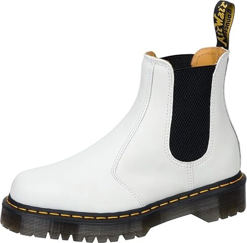 Dr. Martens Unisex-Adult 2976 Bex Chelsea Boot, White Smooth, 8 Women/7 Men M US in Saudi Arabia