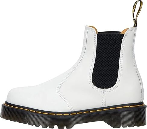 Dr. Martens Unisex-Adult 2976 Bex Chelsea Boot, White Smooth, 8 Women/7 Men M US in Saudi Arabia