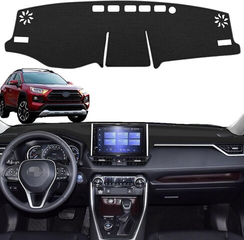 MUSAXA لملحقات Toyota Rav4 2024 2023 2022 2021 2020 2019 غطاء لوحة القيادة حصيرة مخصصة ملائمة داش غطاء السجاد حامي غطاء وحدة التحكم المركزية داش مات داش غطاء لتويوتا Rav4 in Kuwait